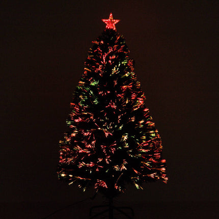 Fiber optic Christmas tree with LED lights, 120 cm