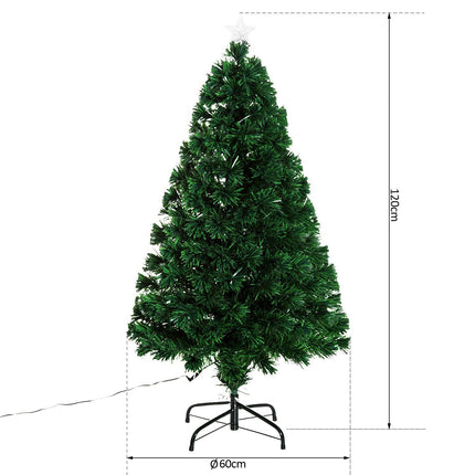 Fiber optic Christmas tree with LED lights, 120 cm