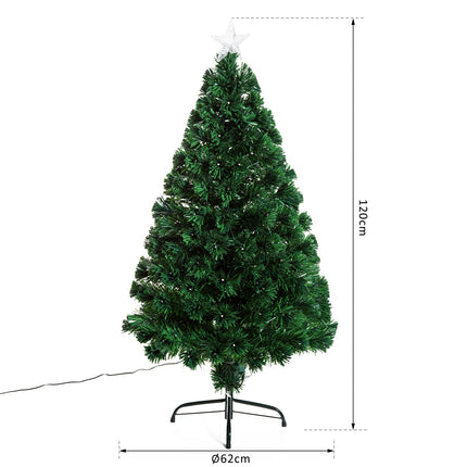 120 cm artificial Christmas tree with LED fiber lights