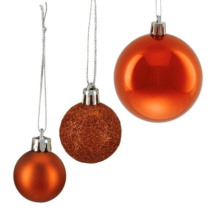 Christmas Tree Baubles Set, 100 Pieces, Various Sizes