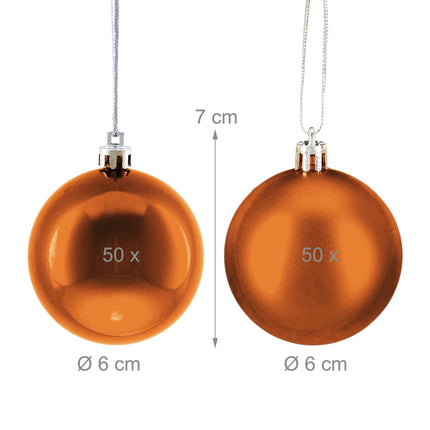Christmas Tree Baubles Set, 100 Shiny Ornaments