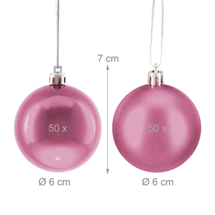 Christmas Tree Baubles Set, 100 Shiny Ornaments