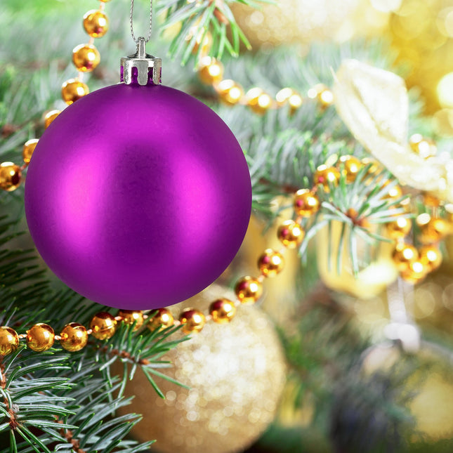 Christmas Tree Baubles Set, 50 Pieces, Matte/Glitter/Glossy