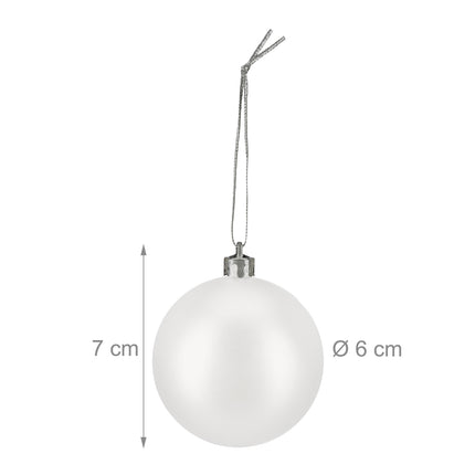 Christmas Tree Baubles Set, 50 Pieces, Matte & Glossy