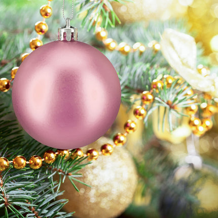 Christmas Tree Baubles Set, 76 Pcs – Matte, Shiny, Glitter