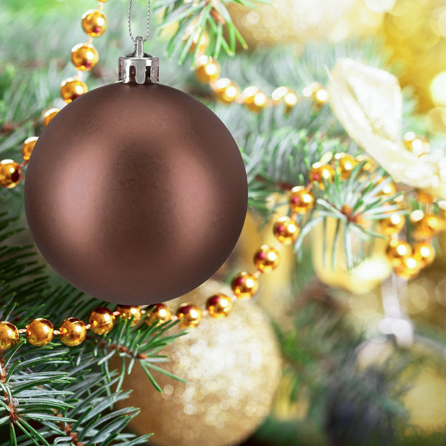 Christmas Tree Baubles Set, 76 Pcs – Matte, Shiny, Glitter