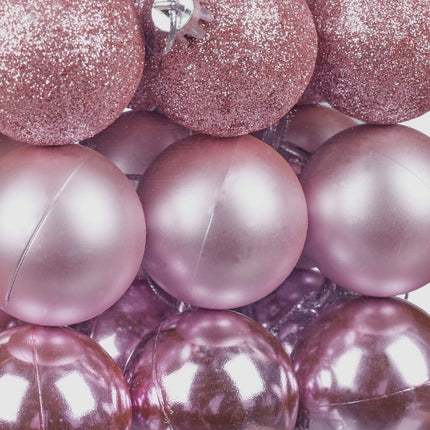 Christmas Tree Baubles Set, 76 Pcs – Matte, Shiny, Glitter