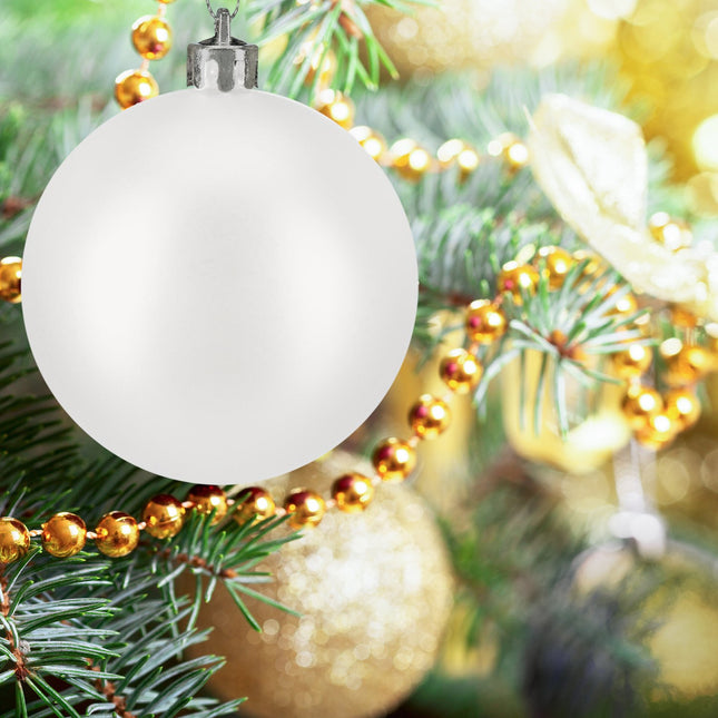 Christmas Tree Baubles Set, 76 Pieces, Matte & Glitter Finish