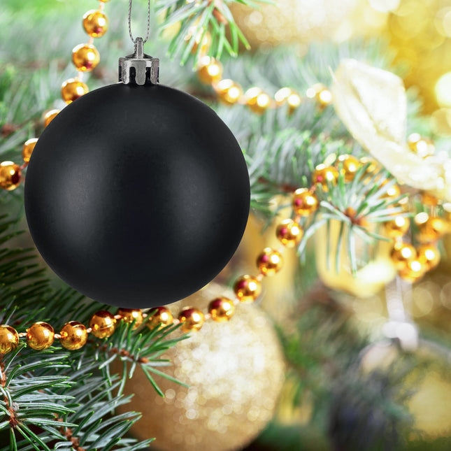 Christmas Tree Baubles Set, 76 Pieces, Plastic