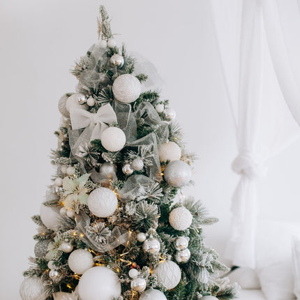 Christmas Tree Baubles Set, 96 Pieces, Plastic