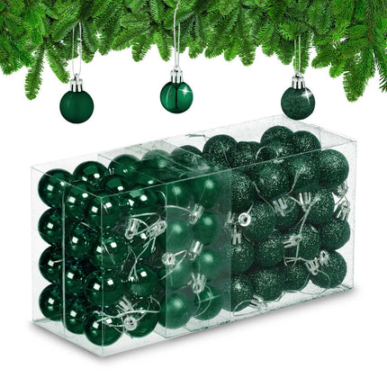 Christmas Tree Baubles Set, 96 Pieces, Plastic