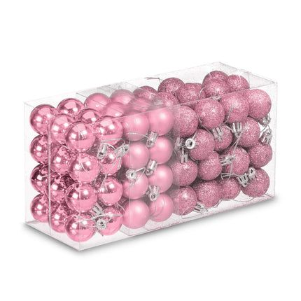 Christmas Tree Baubles Set, 96 Plastic Ornaments