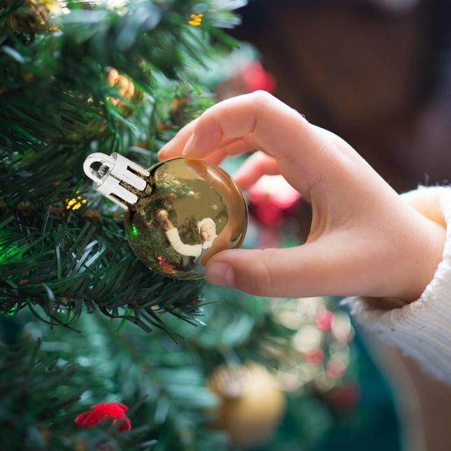 Christmas Tree Baubles Set, 96 Plastic Ornaments