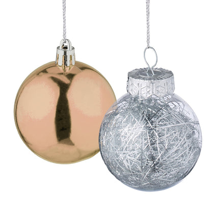 Christmas Tree Ornaments Set, 101 Plastic Baubles