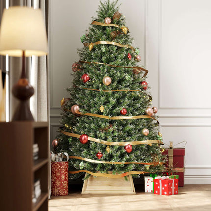 Christmas Tree Skirt, 65x65 cm, Natural Wood