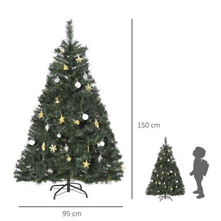 Christmas tree with 120 LED lights, 511 tips, 95x150 cm