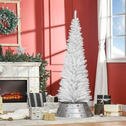 White Christmas tree with stand, 390 tips, 180 cm