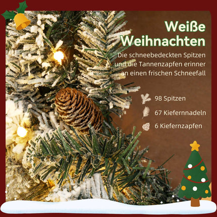 Christmas Wreath with LED Lights, Pinecones, 60cm