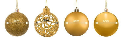 Christmas balls set of 100 pcs + golden star
