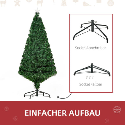 150 cm artificial Christmas tree with LED lights & metal stand
