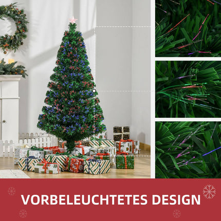 150 cm artificial Christmas tree with LED lights & metal stand