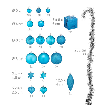 Christmas tree balls in a set of 110 pcs
