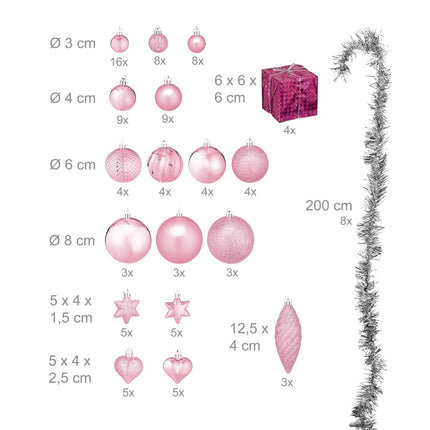 Christmas tree balls in a set of 110 pcs