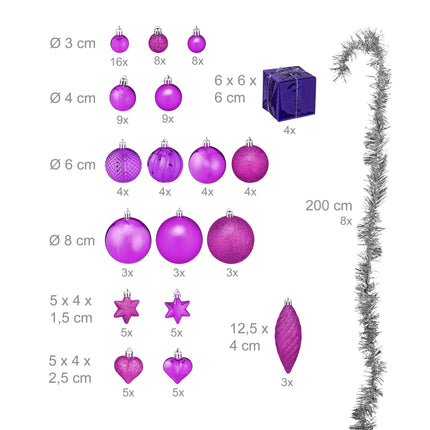 Christmas tree balls in a set of 110 pcs