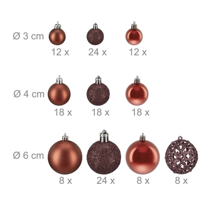 Christmas tree balls in a set of 150