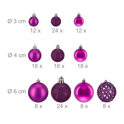 Christmas tree balls in a set of 150