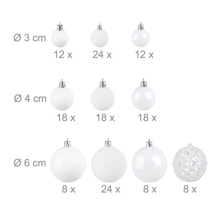 Christmas tree balls in a set of 150