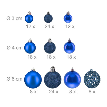 Christmas tree balls in a set of 150