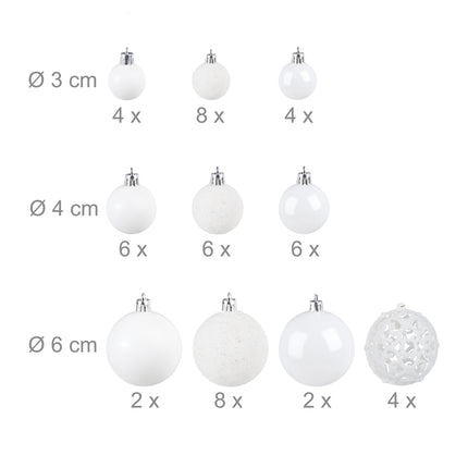 Christmas tree balls in a set of 50