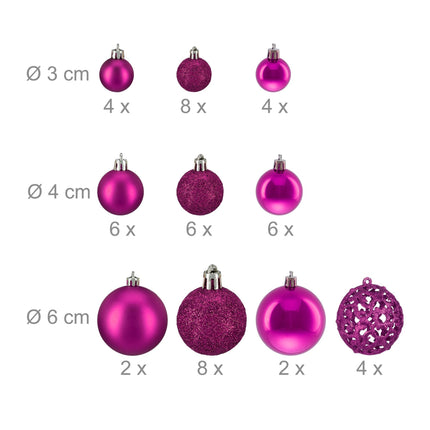 Christmas tree balls in a set of 50