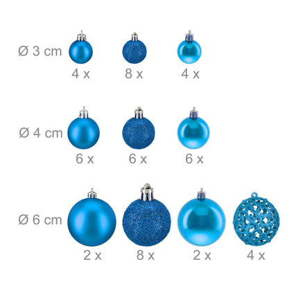 Christmas tree balls in a set of 50