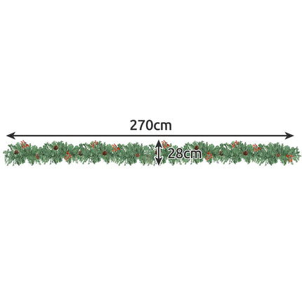 Christmas tree garland 2.7m with Ruhhy 22322 LED lights