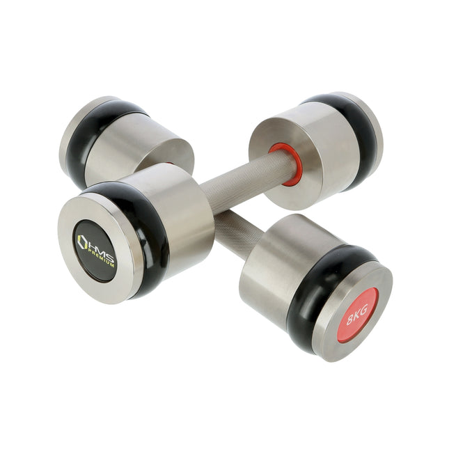 Chromed Dumbbell Set, 2 x 8 kg, Premium Quality