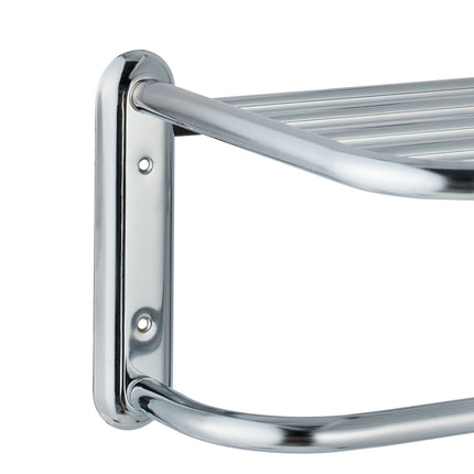 Chrome-plated towel rail for the wall