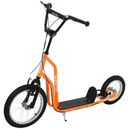 City scooter for children, pneumatic tires, orange, 16/12 inch