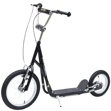 City scooter for children with brakes, 16/12 inch, black