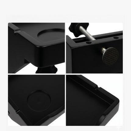 Clamp-On Bamboo Bedside Shelf with Cup Holder – Black