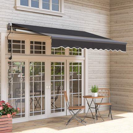 Tension awning with hand crank, UV 30+, 300cm, dark grey