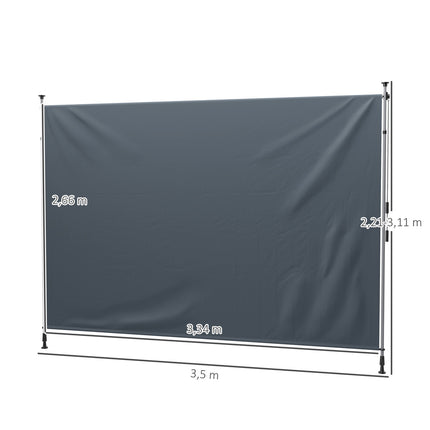 Clamp marker, height adjustable, UV resistant, 350 cm