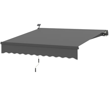 Clip-on umbrella with hand crank, UV 50+ Sun protection, 300 cm Grey