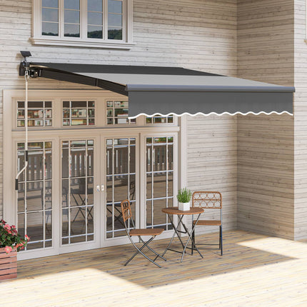 Clip-on umbrella with hand crank, UV 50+ Sun protection, 300 cm Grey