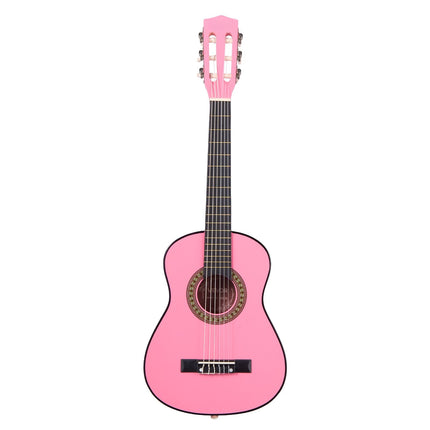 Classical Guitar 30 In, Nylon Strings Starter Kit, Pink