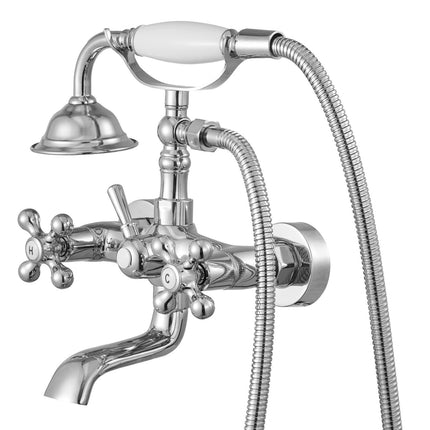 Clawfoot Tub Faucet with Handheld Shower, Chrome