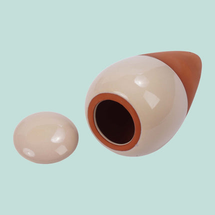 Clay Watering Cones with Lids, 350ml, Beige, 4-Pack