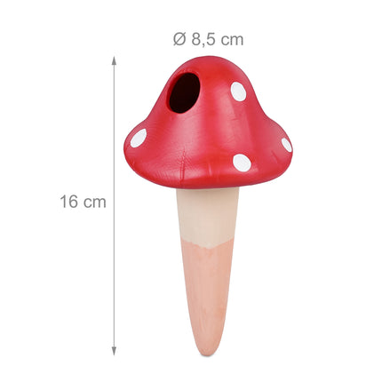Clay cone red mushrooms in a set of 4