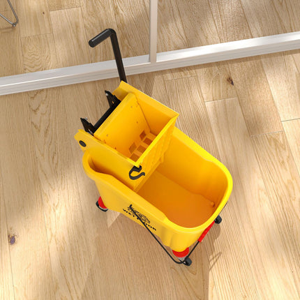 Cleaning trolley with 36L bucket and mop for building
